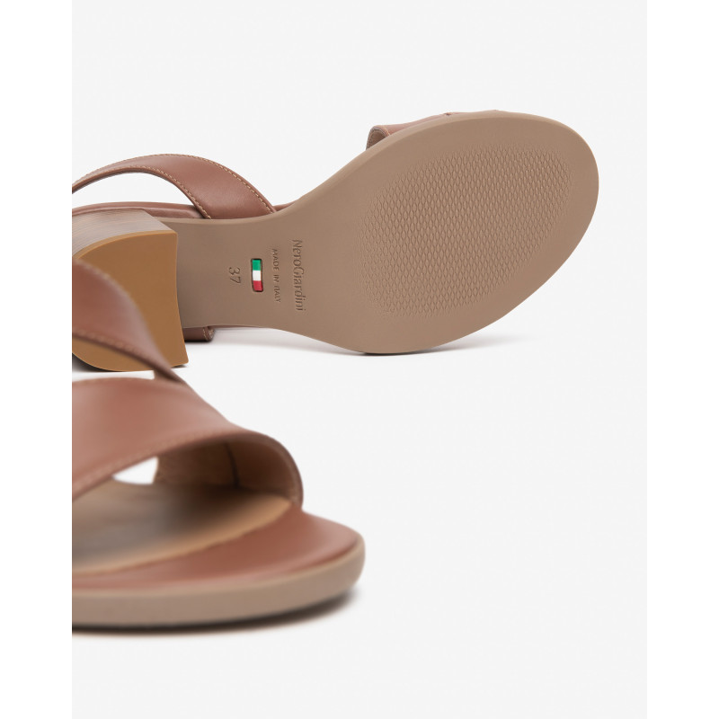 Nero Giardini sandali donna in pelle color cuoio E610440D400