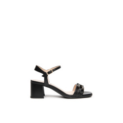 Nero Giardini sandali donna in pelle nero con accessorio E615722D100