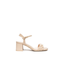 Nero Giardini sandali donna in pelle col. lino beige E615722D453