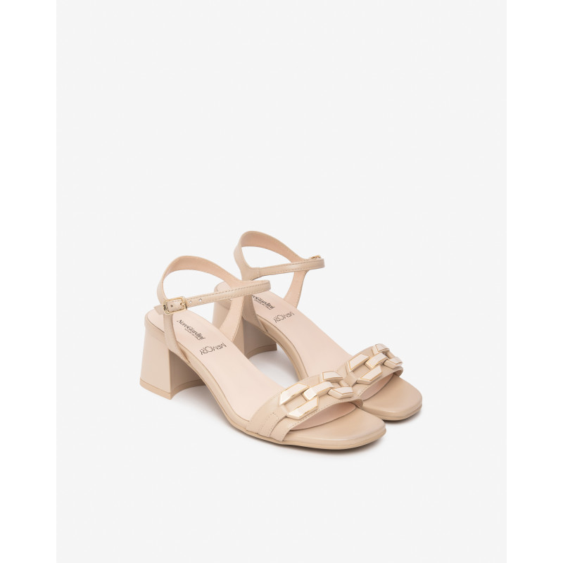 Nero Giardini sandali donna in pelle col. lino beige E615722D453