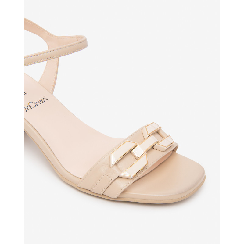 Nero Giardini sandali donna in pelle col. lino beige E615722D453