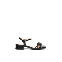 Nero Giardini sandali donna in pelle nero con nodo E615730D100