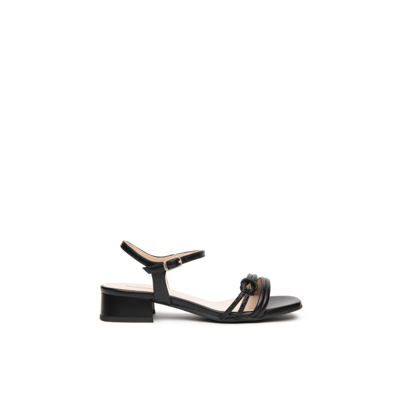 Nero Giardini sandali donna in pelle nero con nodo E615730D100