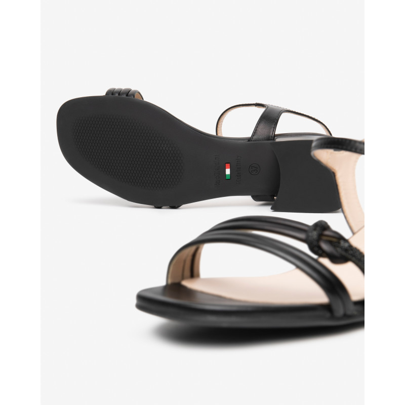 Nero Giardini sandali donna in pelle nero con nodo E615730D100