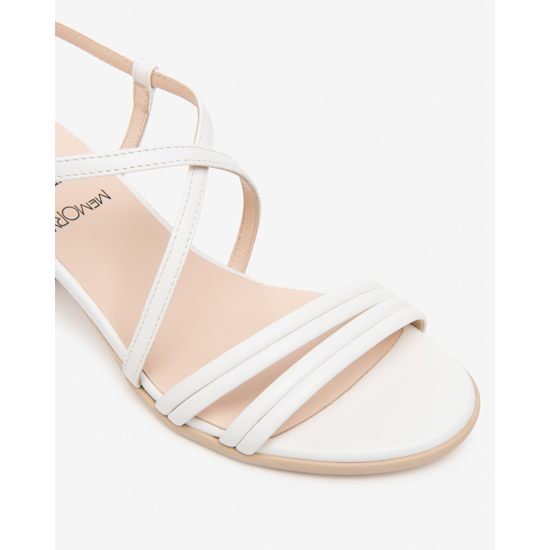 Nero Giardini sandali donna in pelle bianco E615740D707