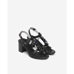Nero Giardini sandali donna in pelle nero E615860D100