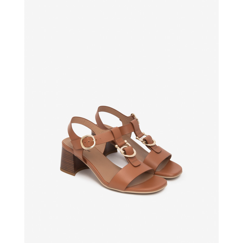 Nero Giardini sandali donna in pelle cognac E615870D329