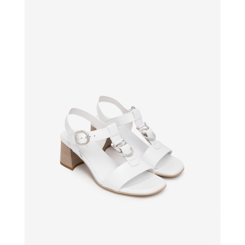 Nero Giardini sandali donna in pelle bianco E615870D707