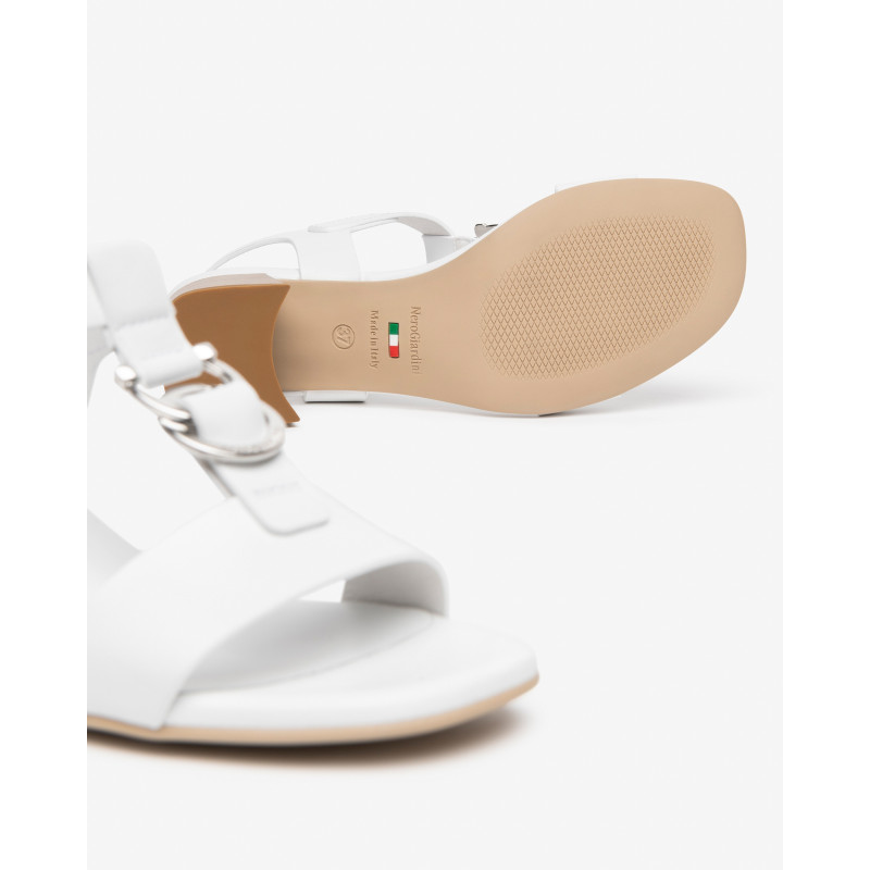 Nero Giardini sandali donna in pelle bianco E615870D707