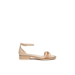 Nero Giardini sandali donna in pelle e canvas col. lino beige E615897D420