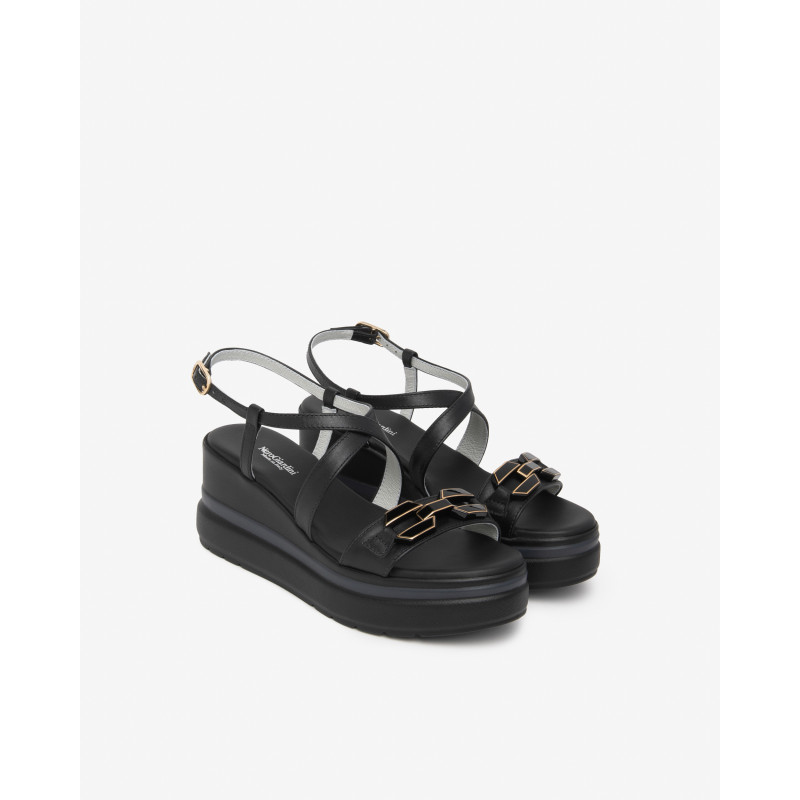Nero Giardini sandali donna in pelle nero E615953D100