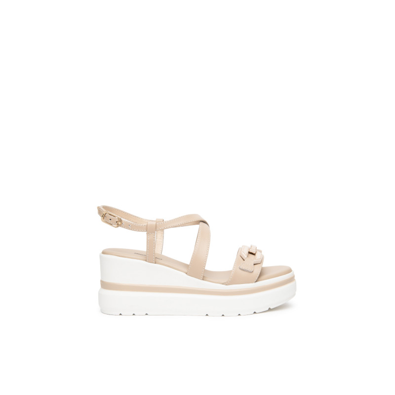 Nero Giardini sandali donna in pelle col. lino E615953D453