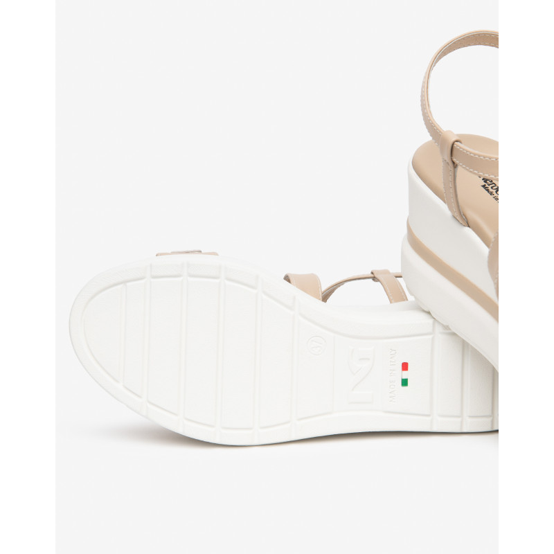 Nero Giardini sandali donna in pelle col. lino E615953D453