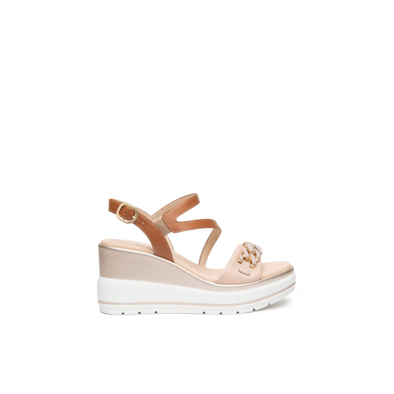 Nero Giardini sandali donna in pelle col. cipria E615962D614