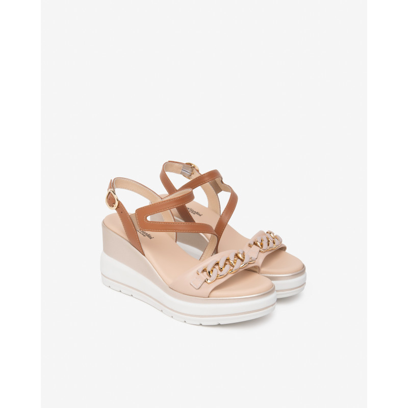 Nero Giardini sandali donna in pelle col. cipria E615962D614