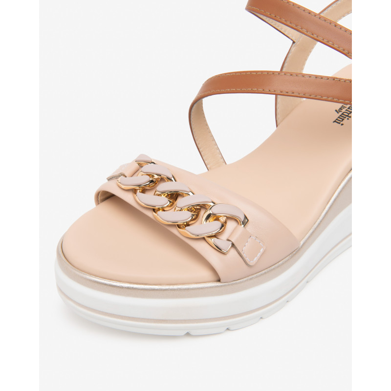 Nero Giardini sandali donna in pelle col. cipria E615962D614