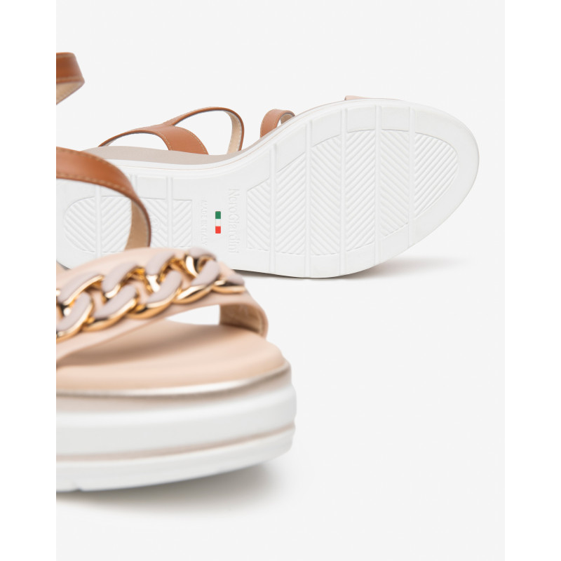 Nero Giardini sandali donna in pelle col. cipria E615962D614