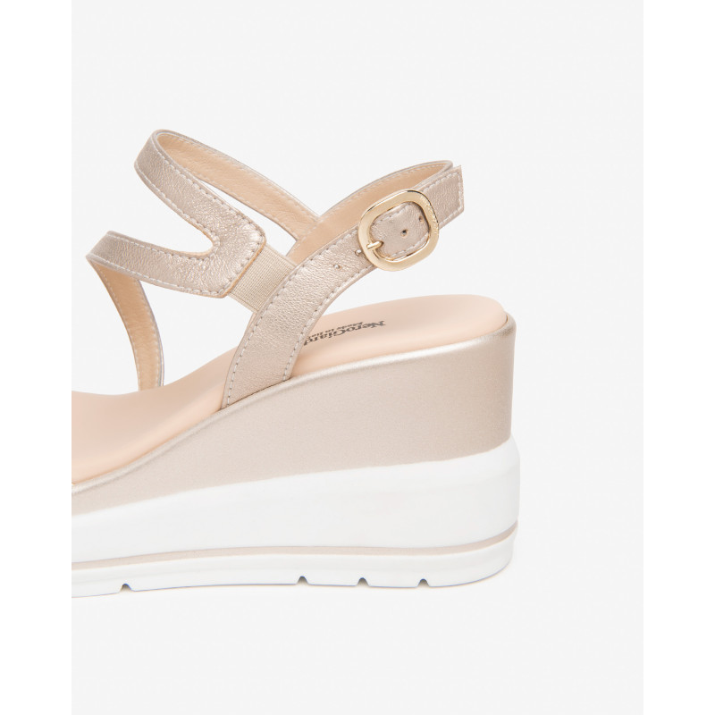 Nero Giardini sandali donna in pelle bianco sand E615962D707