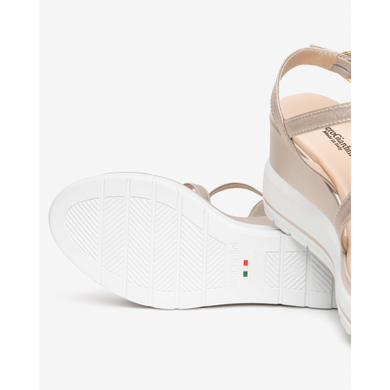 Nero Giardini sandali donna in pelle bianco sand E615962D707