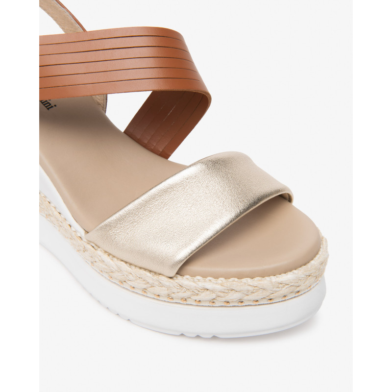 Nero Giardini sandali donna in pelle sand miele cognac E616010D418