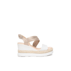 Nero Giardini sandali donna in pelle bianco sand E616010D707