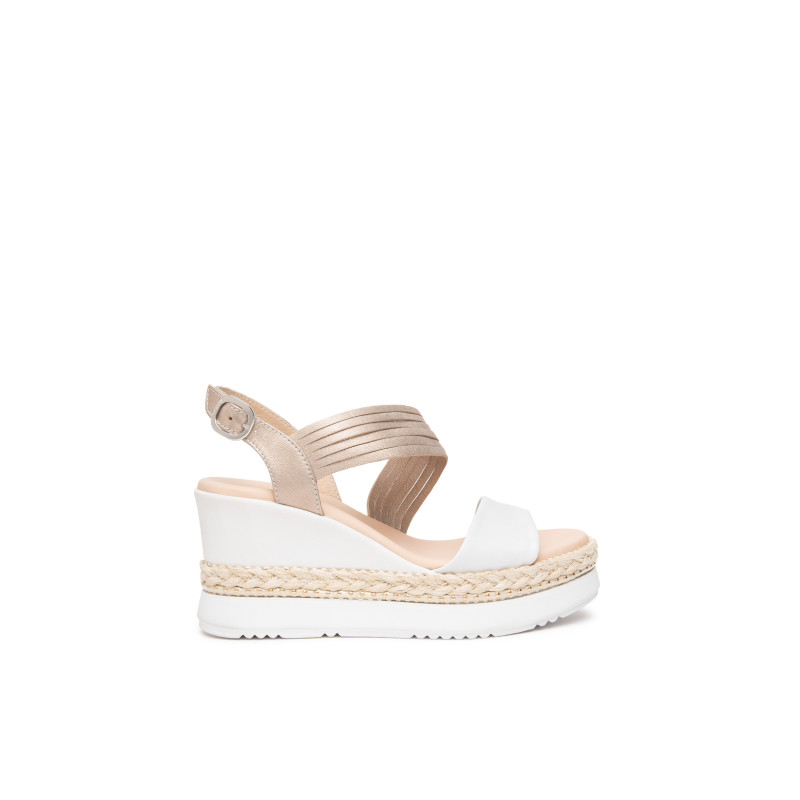 Nero Giardini sandali donna in pelle bianco sand E616010D707