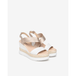 Nero Giardini sandali donna in pelle bianco sand E616010D707