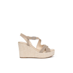 Nero Giardini sandali donna in camoscio col creta E616020D451