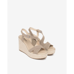 Nero Giardini sandali donna in camoscio col creta E616020D451