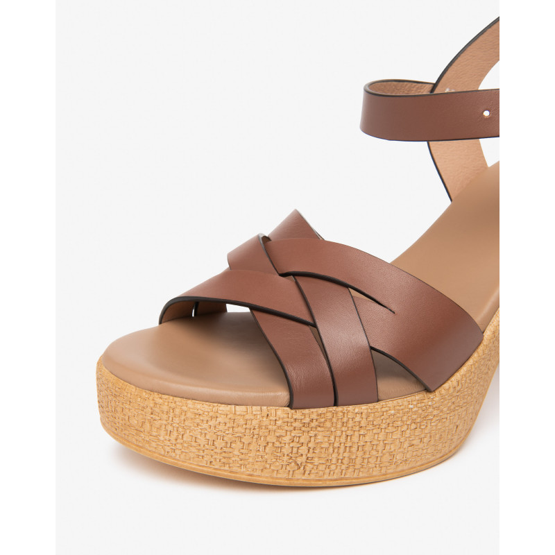 Nero Giardini sandali donna in pelle armenia col. cuoio E617010D400