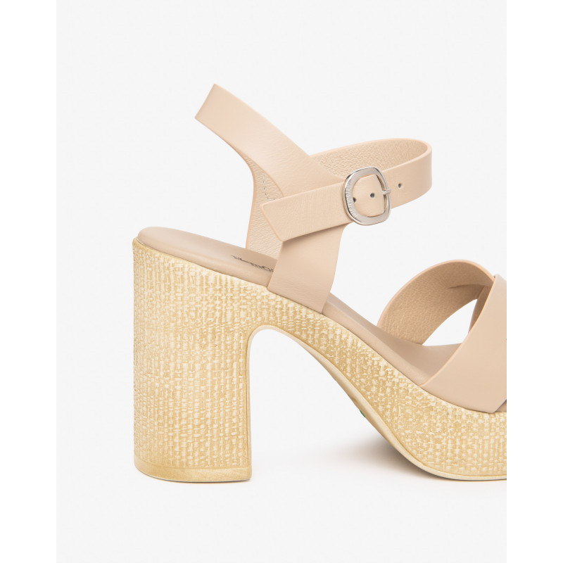 Nero Giardini sandali donna in pelle tamigi lino E617010D453