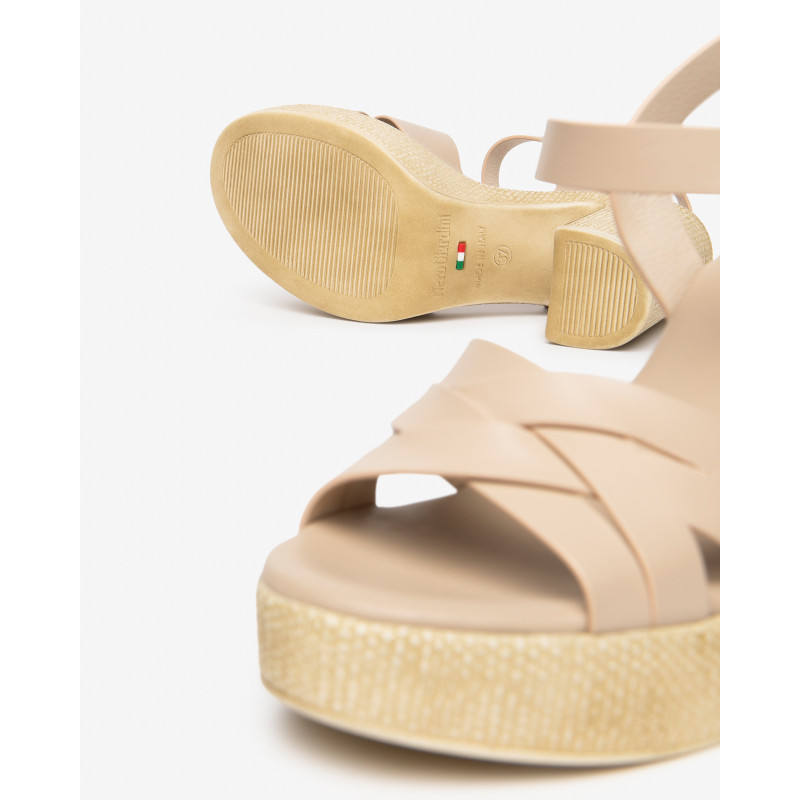 Nero Giardini sandali donna in pelle tamigi lino E617010D453