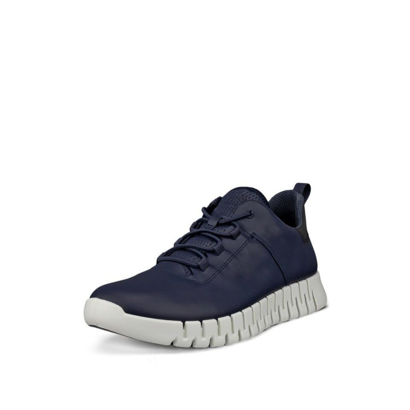 Ecco sneakers uomo Gruuv M in pelle blu