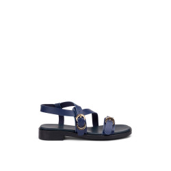 Frau sandali donna in pelle ionio blu 85M6