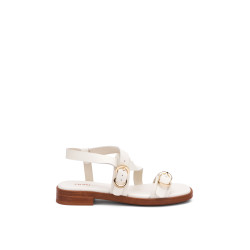 Frau sandali donna in pelle off white 87M6