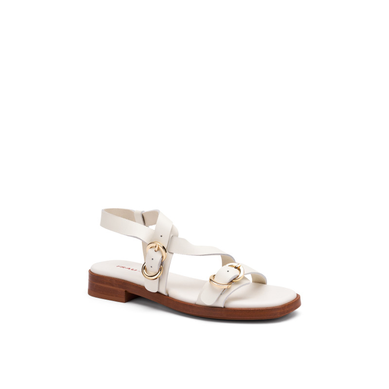 Frau sandali donna in pelle off white 87M6