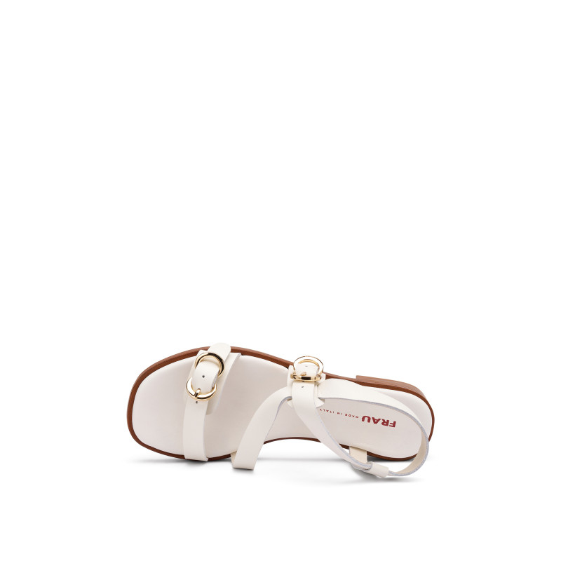 Frau sandali donna in pelle off white 87M6