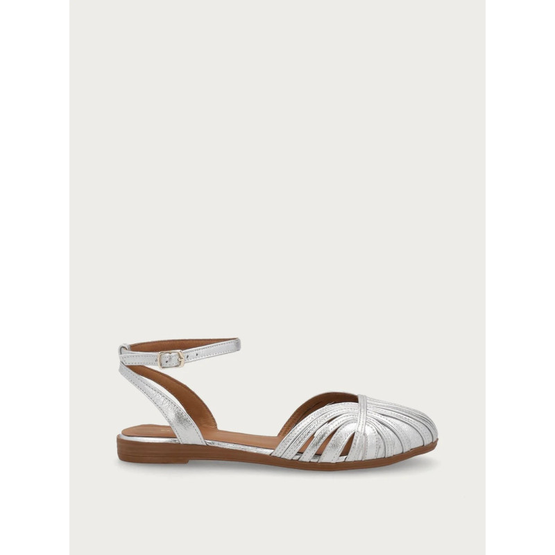Frau sandali ragnetto laminato argento 03V3