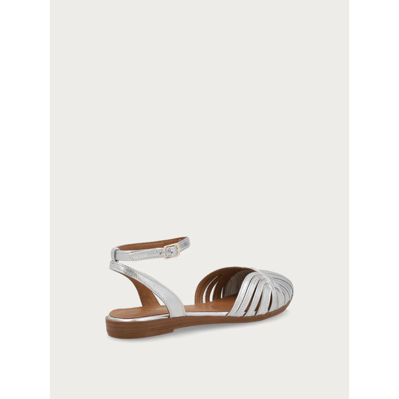 Frau sandali ragnetto laminato argento 03V3