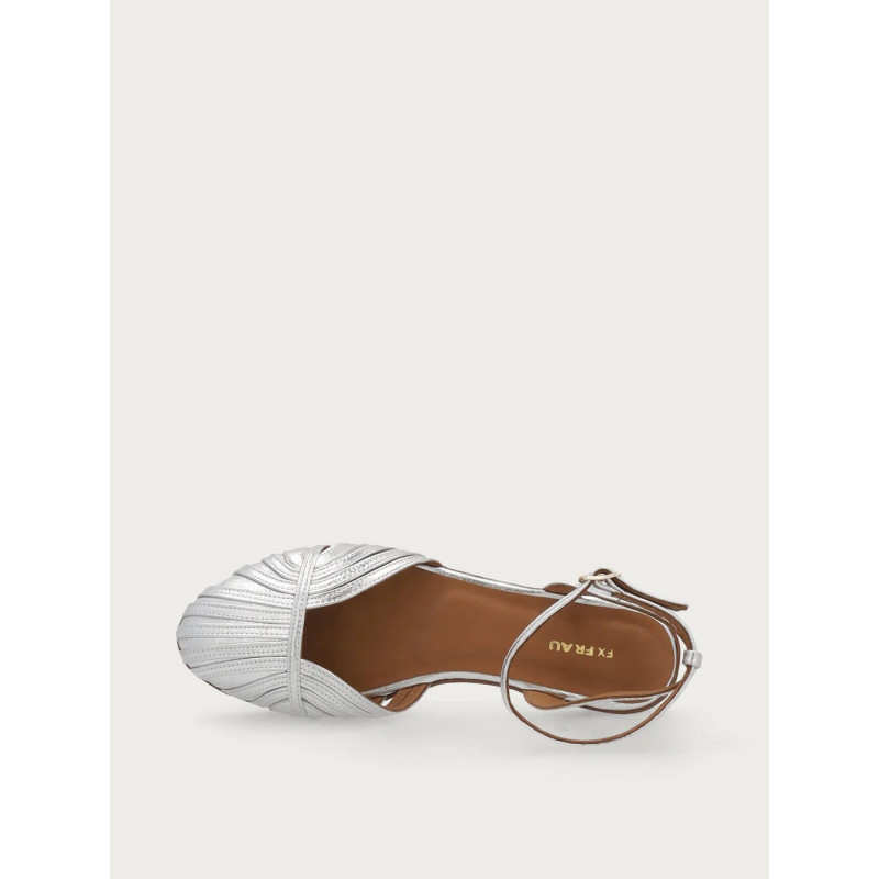 Frau sandali ragnetto laminato argento 03V3
