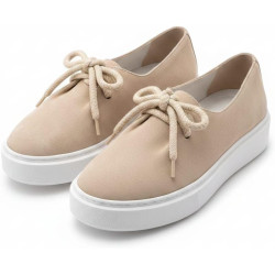 Frau slip on donna in pelle scamosciata ecru 41B2