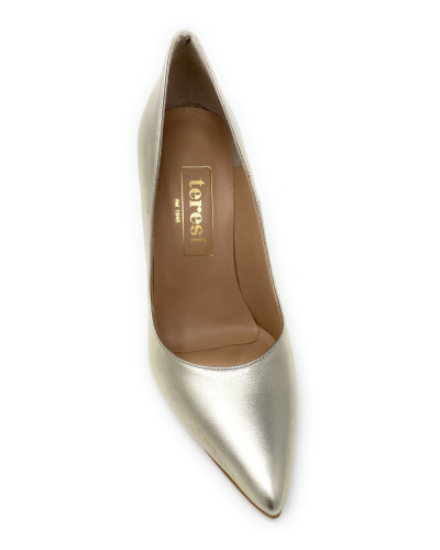 Teresi décolté satin platino tacco 100