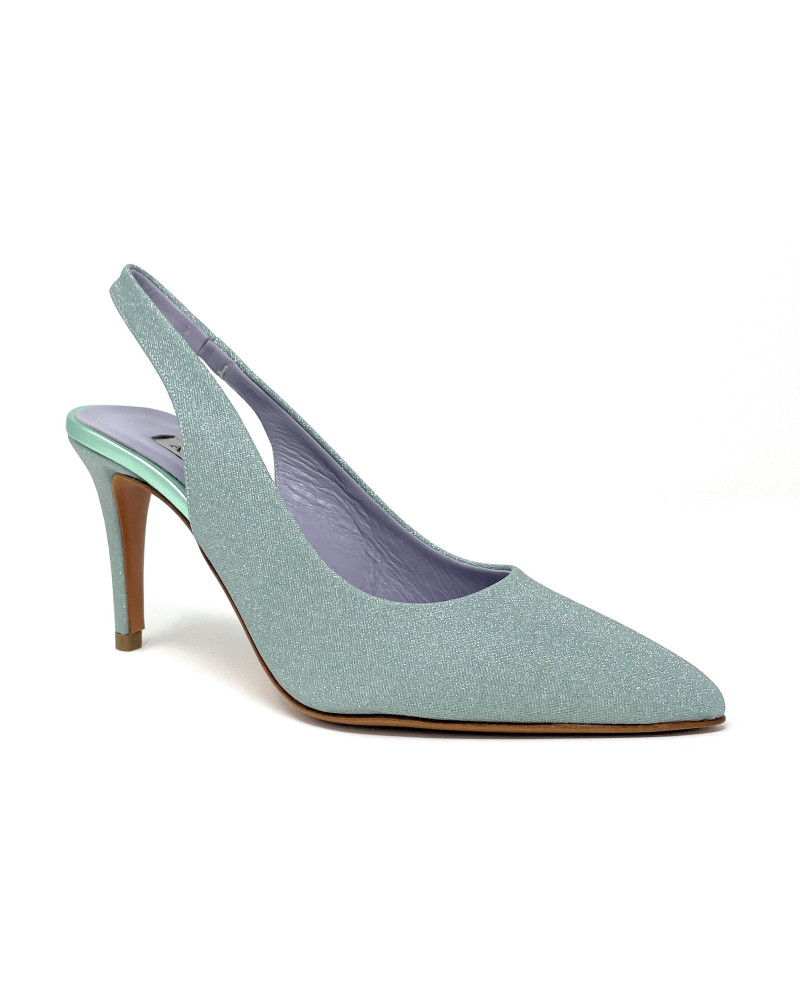 Albano sling-back in mesh menta 3225