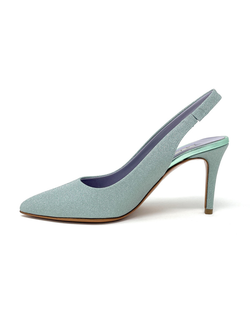 Albano sling-back in mesh menta 3225