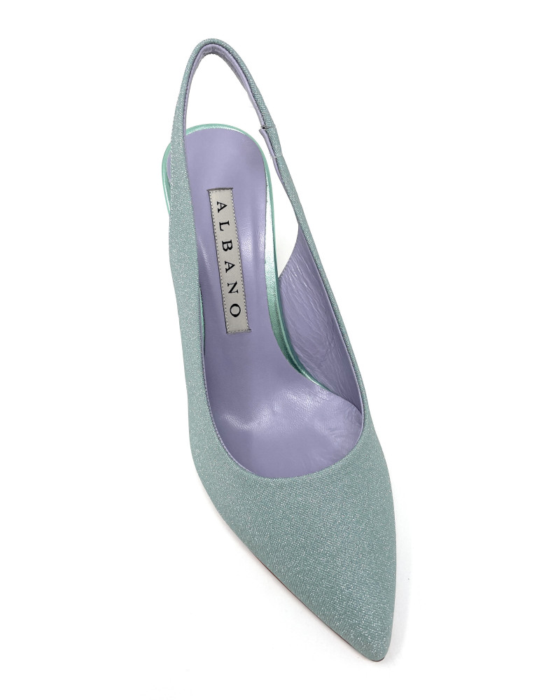 Albano sling-back in mesh menta 3225