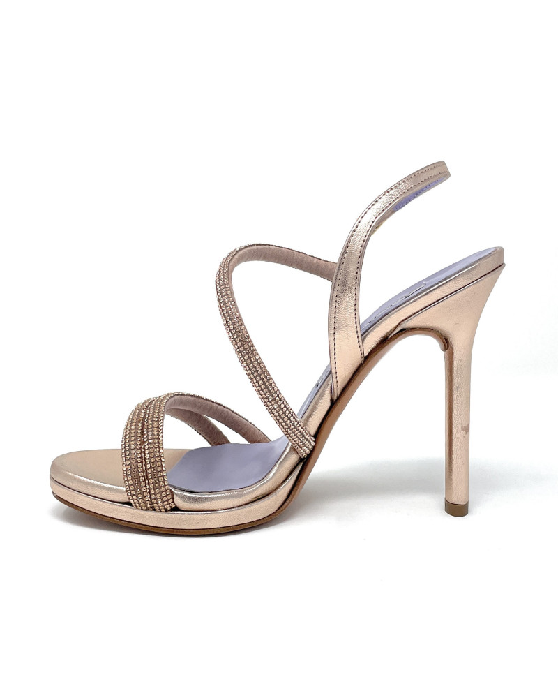 Albano sandalo rame con listini in strass 3233