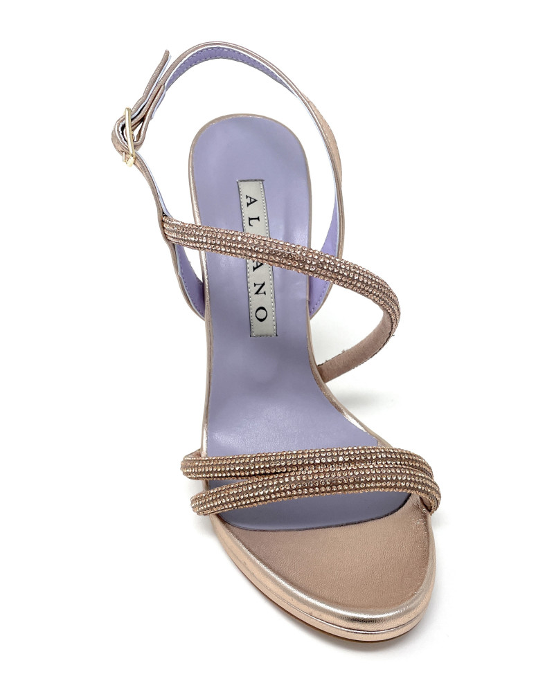 Albano sandalo rame con listini in strass 3233