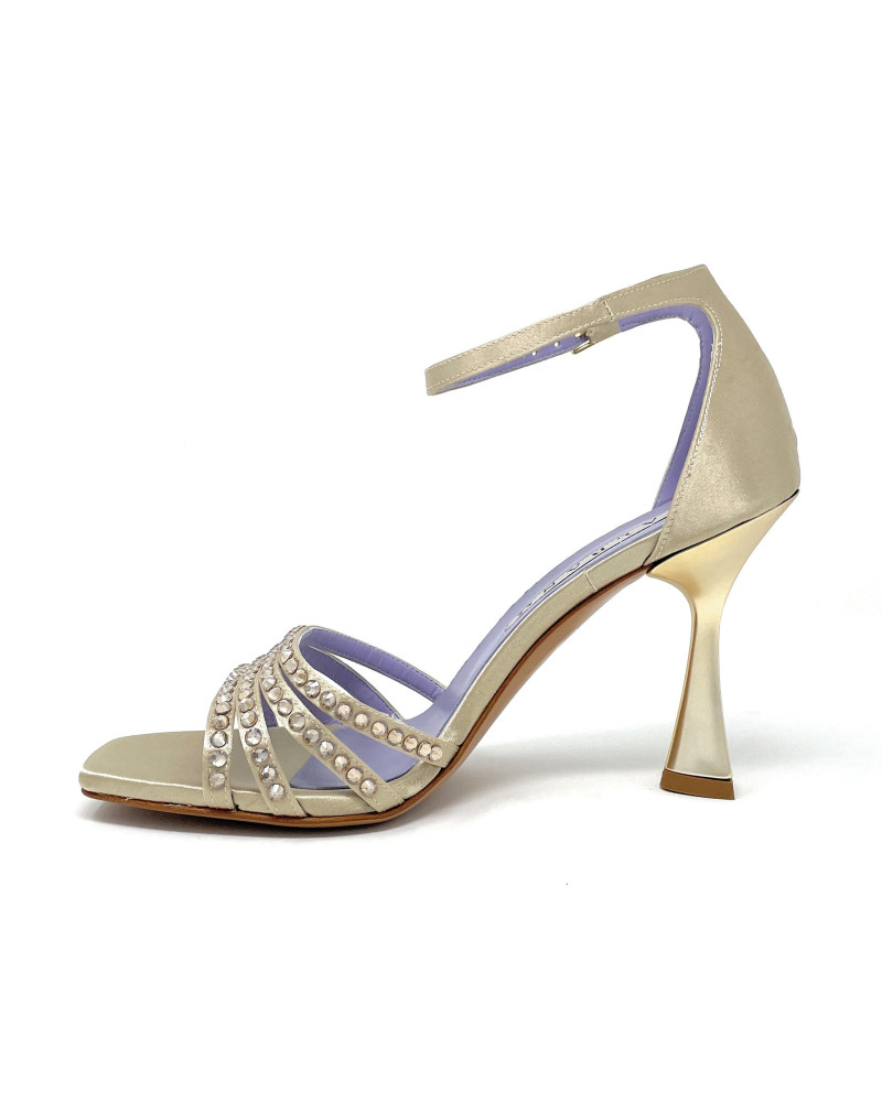 Albano sandalo platino con tallone chiuso 3360