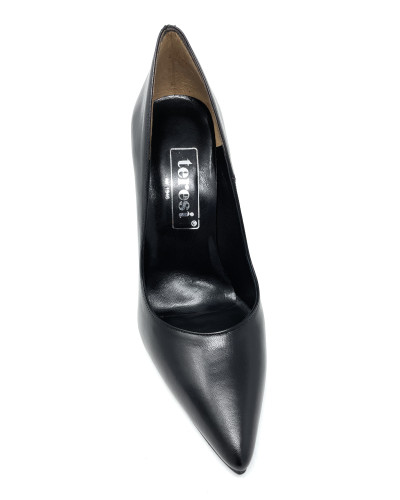 Teresi décolté capretto nero tacco 100