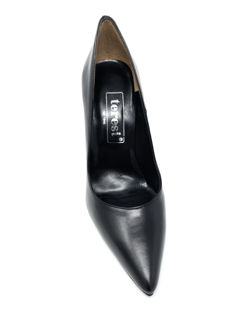 Teresi décolté capretto nero tacco 100